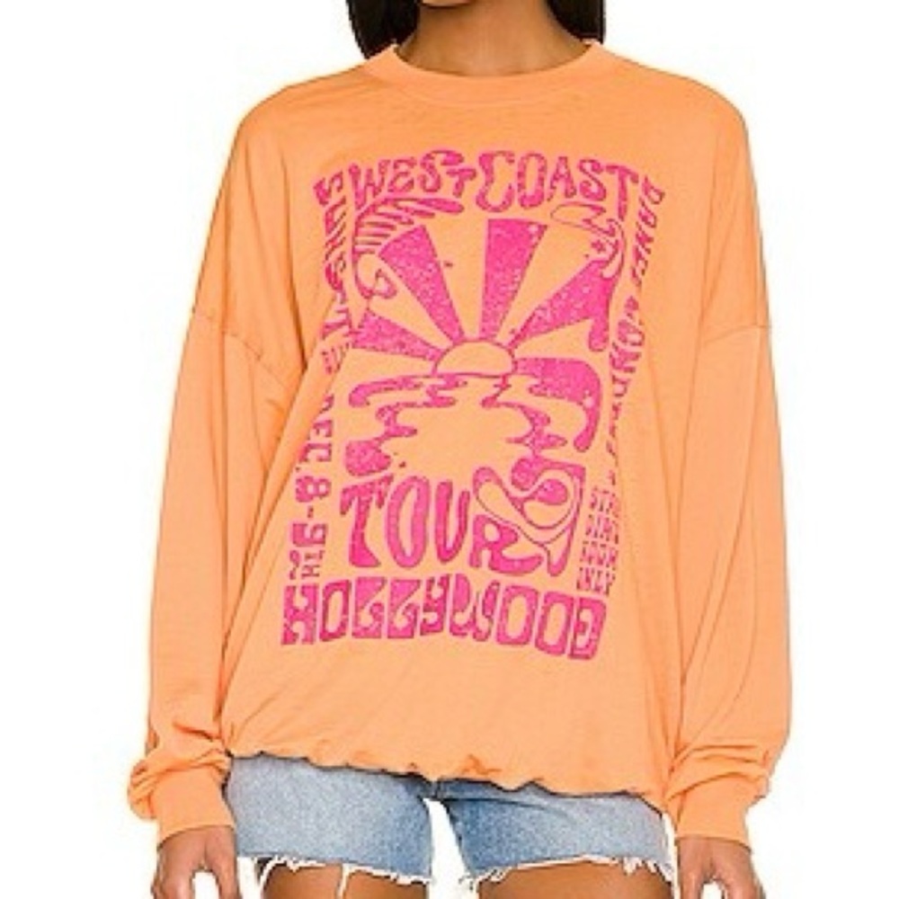 Show Me Your Mumu James Sweatshirt in Sunray Graphic size Small